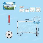 92x61x48cm whtte - but de ballon de football mini 2 en 1 filet de poteau pliable + pompe sport pour enfants ...