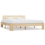9347luxe structure de lit adulte pour 1 - 2 personnes cadre de lit sommier  lattes dcor chambre bois ...