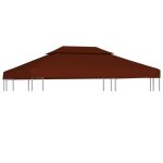 [934876] toile suprieure double - toile de rechange pour pavillon tonnelle tente - 310 g - m 4x3 m ...