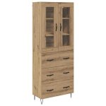 [9566446]enfilade meuble haut - buffet de salonmeuble de rangement avec tiroir ch�ne artisanal 695x34x90 ...