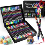 96 couleurs feutres acrylique coloriagefeutre peinture acrylique s�chage rapide & anti - taches non toxique ...