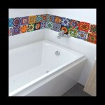 96 pi�ces s�ries auto - adh�sif mosa�que brique tuile 3d autocollant cuisine salle de bain stickers muraux ...