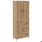 [9648337]enfilade meuble haut - buffet de salonmeuble de rangement avec tiroir ch�ne artisanal 695x34x180 ...