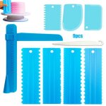 Racloir à gâteau - achat heureux - 9pcs - bleu - plastique - contemporain Racloir à gâteau - achat heureux - 9pcs - bleu - plastique - contemporain