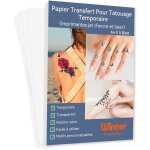 A4 x 5 feuilles papier transfert pour tatouage temporaire transparent impression jet dencre&laser tatouage ...