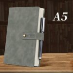 A5 408 pages agenda paissie agenda cahier agenda de bureau agenda avec stylo gris