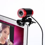 A860 camra webcam 50mp avec micro pour ordinateur de bureau pc portable - noir + rouge