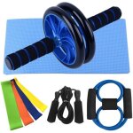 Ab roller avec tapis pour genouxroue abdominale3 mtres de corde  sauter?cercle de rsistance ensemble ...