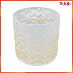 Abat - jour - akozon - minimaliste - m�tal blanc - �15 cm - culot e27