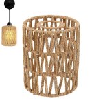 Abat - jour boh�me en rotin fait main lot de 1 abat - jour de rechange en osier pour lampe de table ou ...