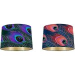 Abat - jour - dkd home decor - lot de 2 - polyester - 40 x 40 x 25 cm - multicolore Abat - jour - dkd home decor - lot de 2 - polyester - 40 x 40 x 25 cm - multicolore