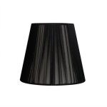 Abat - jour - indira - conique - noir - tissu - design contemporain Abat - jour - indira - conique - noir - tissu - design contemporain