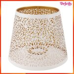 Abat - jour de lampe - akozon - fleur - m�tal grav� - motif floral sculpt� - compatible e27
