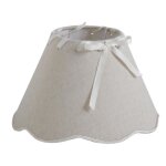 Abat - jour lampe de chevet - mtal - coton lin - beige - douille e27 - style ethnique