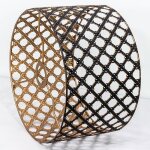 Abat - jour de lampe suspendue en m�tal ajour� motif g�om�trique noir et dor� noir et dor� noir abat ...