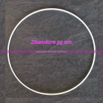 Abat - jour - lealoo - grand cercle m�tallique blanc - diam�tre 55 cm - utilisation int�rieure - forme ...