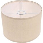 Abat - jour en lin naturel - zgeer - beige - 265x265x18 cm - installation facile - compatible e27 - structure ...