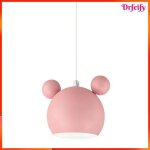 Abat - jour de lustre - akozon - dessin anim� - rose - m�tal - pour chambre denfant