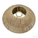 Abat - jour plafonnier en papier - jaune clair - classique - diamtre 30 cm