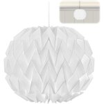 Abat - jour pliable origami - vetobiol - 30x35 cm - blanc - design nordique - papier robuste - installation ...