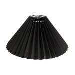 Abat - jour - colaxi - pliss moderne - tissu - e27 - noir - style scandinave