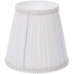 Abat - jour pliss� tubulaire blanc - pour lampe de table ou pied - dimensions 135 x 10 cm
