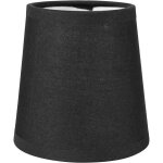 Abat - jour rond - atmosphera - noir - tissu - 10 cm - design contemporain