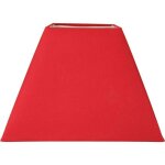 Abat - jour - rouge - carr - tissu - contemporain - 41x30 cm