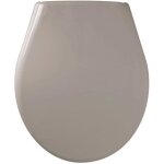 Abattant marina taupe - polypropylne - gelco - dclipsable - entraxe de fixation universelle