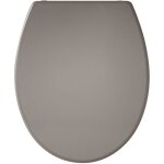 Abattant presto taupe - thermodur - fixation par le dessus - antibactrien