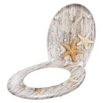 Abattant de wc aufun - etoile de mer - taille universelle - fermeture en douceur - antibact�rien