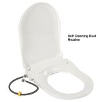 Abattant de wc avec bidet si�ges de wc avec descente automatique non �lectrique avec double buses autonettoyan ...