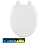 Abattant wc - tocadis - blanc - hdf - universel - entraxe de fixation universelle