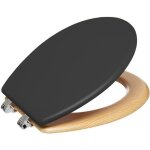 Abattant wc bois zinc modern charbon