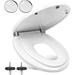 Abattant wc familial avec frein de chutelunette avec r�ducteur enfant int�gr�si�ge blanc pour adultes ...