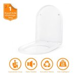 Abattant wc - dalmo dbts08ty - d�clipsable - fixation rapide - pare - chocs antid�rapant