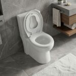 Abattant wc forme o clipsable universel avec r�ducteur enfant poign�e frein de chute ur�a - duroplast ...