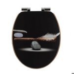 Abattant wc en bois 18 pouces - couvercle design - tendance - plenitude