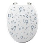 Abattant wc mdf charnières métal bubble Abattant wc mdf charnières métal bubble
