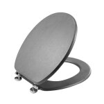 Abattant wc mdf charnires mtal effet bton alium