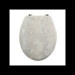 Abattant wc mdf gris - charnières inox msv Abattant wc mdf gris - charnières inox msv