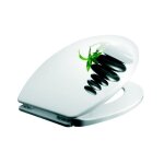 Abattant wc serie iris photo stones / couleur: blanc - noir vert / r�f�rence: * 04153