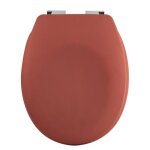 Abattant wc thermo dur avec frein de chute neela terracotta mat - charnires abs chrom spirella