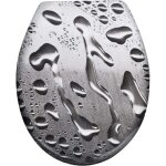 Abattant wc universel - aufun - soft - close - fixation rapide - plastique dur - gris