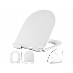 Abattant de wc - badestern - universel - blanc - frein de chute - charnières inoxydables Abattant de wc - badestern - universel - blanc - frein de chute - charnières inoxydables