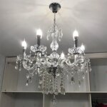 Abilityshop moderne 6 branches de cristal plafonnier lustre suspension luminaire salon dcoration