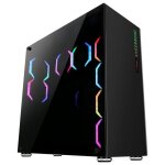 Abkoncore boitier pc r780 sync - r�tro �clairage rgb - noir - verre tremp� - format e - atx (abko - rms ...