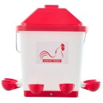 Abreuvoir automatique pour poules - duoku - 5gal d - 19 l - 6 coupelles - couvercle �tanche anti - gaspillage ...