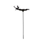 Abreuvoir oiseau ange sur pied fonte - fonte - marron - d�coration dautrefois