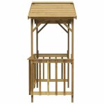 Abri de barbecue en bois de pin - wiens - 1635x93x210 cm - bois de pin impr�gn� - vert - r�sistant � ...
